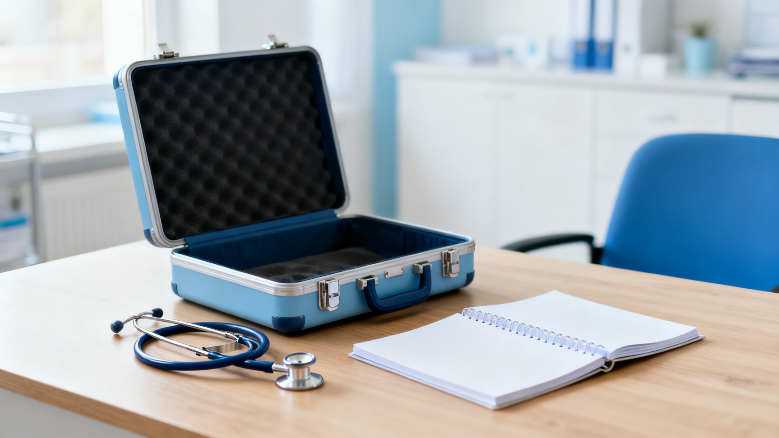 Mallette de médecin contrôleur agréé pour contre-visite médicale en Haute-Savoie