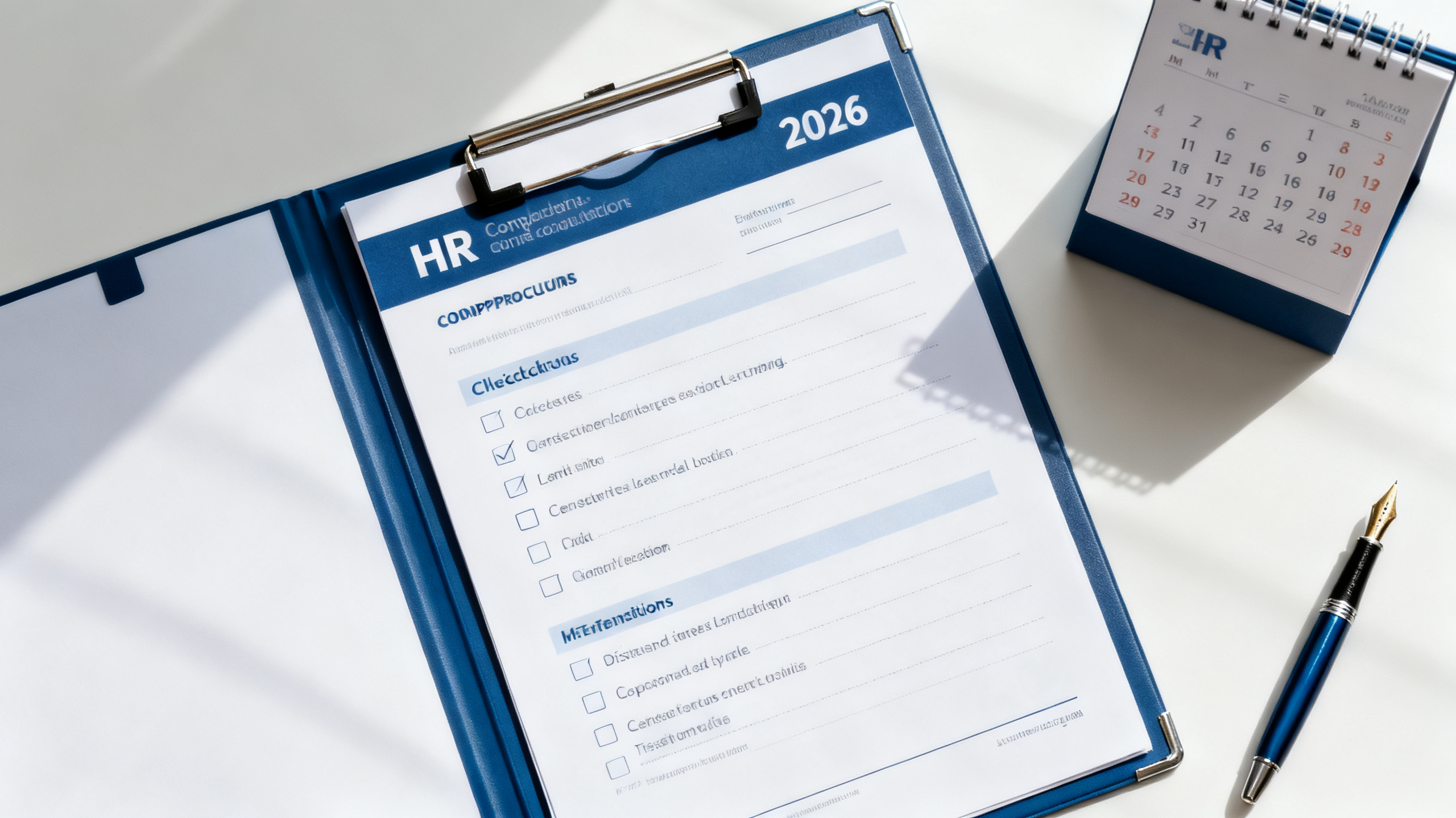 Bureau DRH avec dossier procédure de contrôle d'arrêt maladie et checklist en 5 étapes
