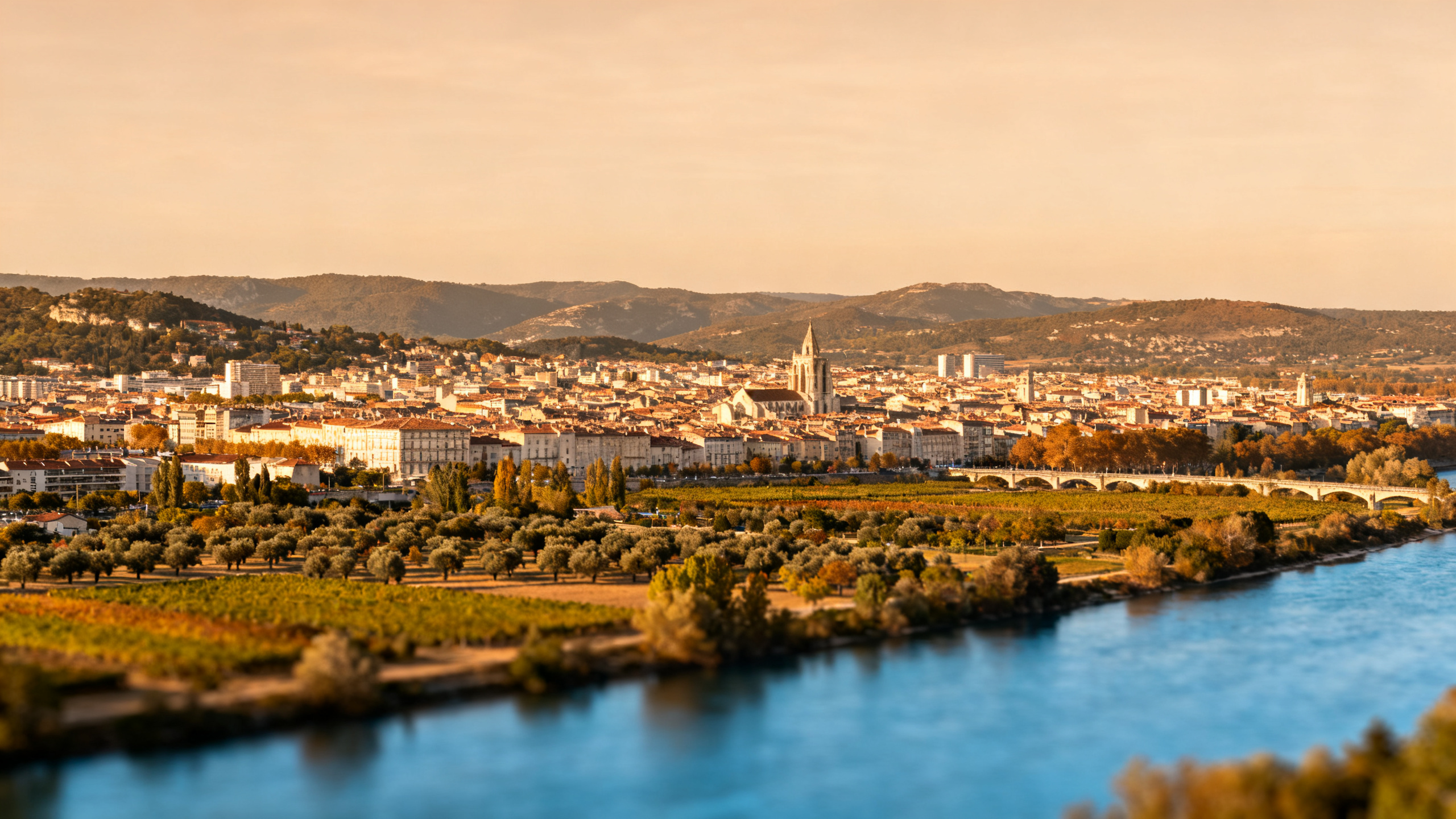 Vue de Valence et de la vallée du Rhône, ville de référence pour la contre-visite médicale en Drôme